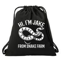 Jake From Snake Farm Rattlesnake Pit Funny Snake Drawstring Bag