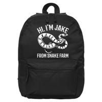 Jake From Snake Farm Rattlesnake Pit Funny Snake 16 in Basic Backpack