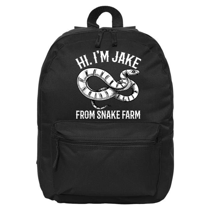 Jake From Snake Farm Rattlesnake Pit Funny Snake 16 in Basic Backpack