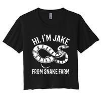 Jake From Snake Farm Rattlesnake Pit Funny Snake Women's Crop Top Tee