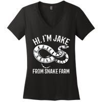 Jake From Snake Farm Rattlesnake Pit Funny Snake Women's V-Neck T-Shirt