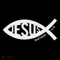 Jesus Fish Symbol Christian Flexfit Unipanel Trucker Cap