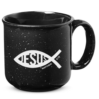 Jesus Fish Symbol Christian 15oz Campfire Ceramic Mug