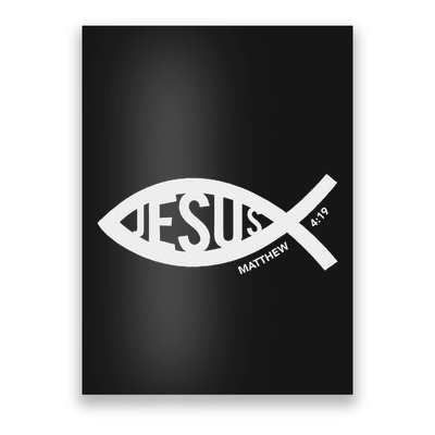 Jesus Fish Symbol Christian Poster