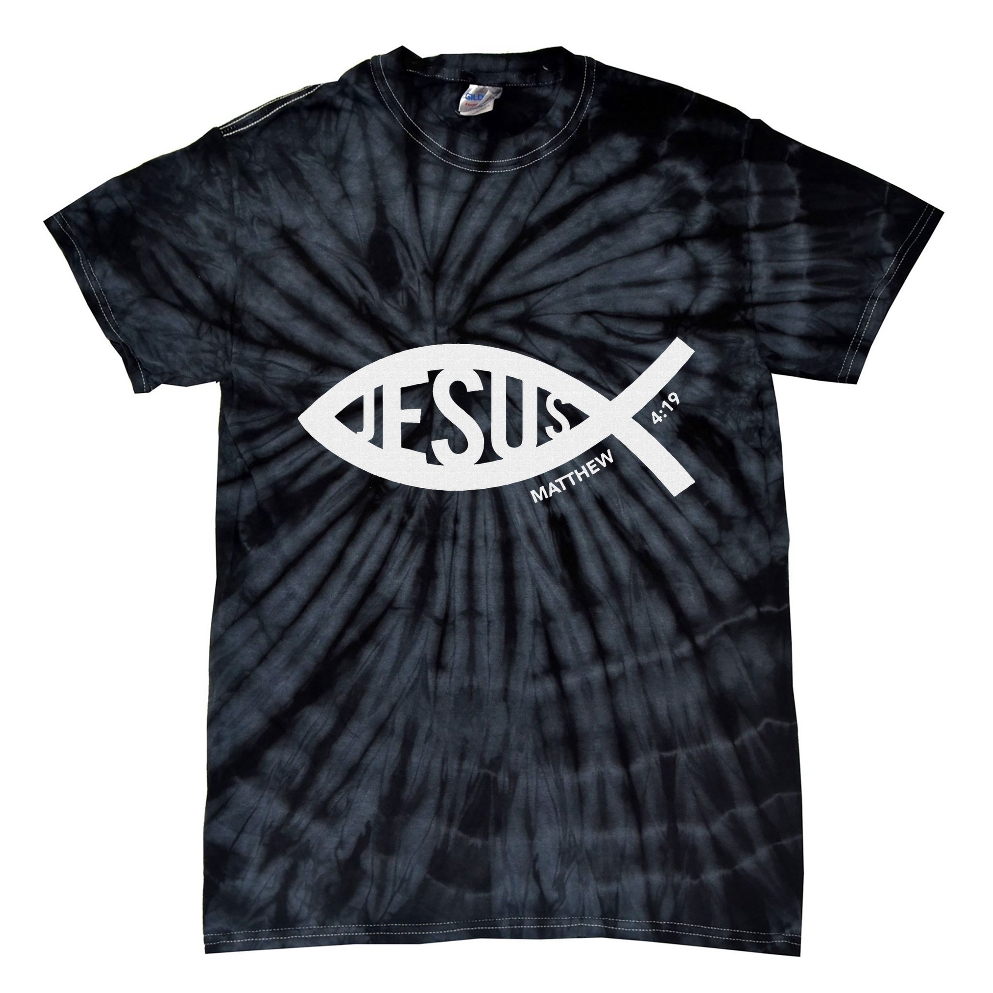 Jesus Fish Symbol Christian Tie-Dye T-Shirt