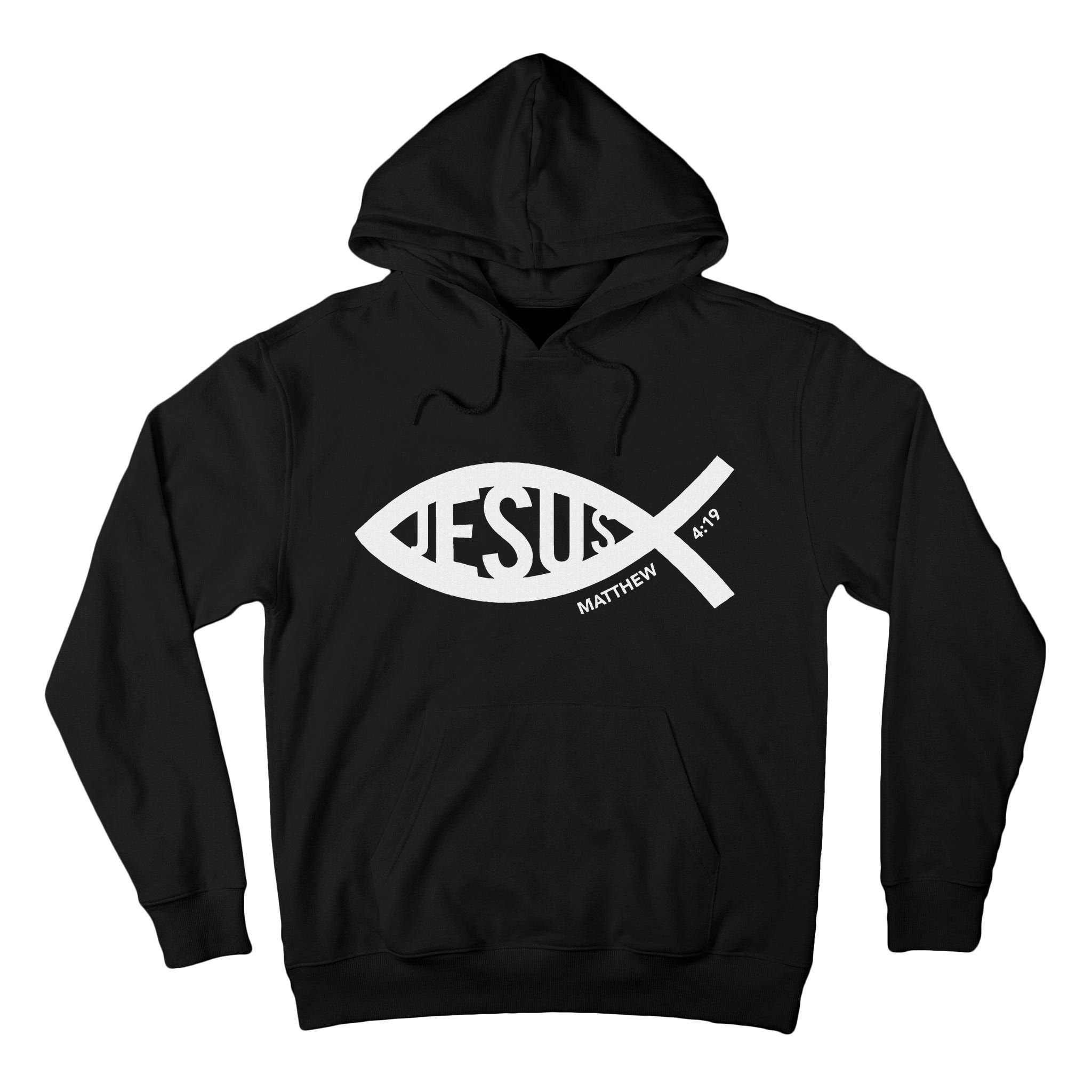 Jesus Fish Symbol Christian Tall Hoodie