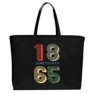 Juneteenth Freeish Since 1865 Melanin Ancestor Black History Cotton Canvas Jumbo Tote