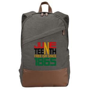 Juneteenth Freeish Since 1865 Gift African Pride Cotton Canvas Backpack