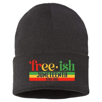 Juneteenth Freeish Since 1865 Celebration Black Month Sustainable Knit Beanie