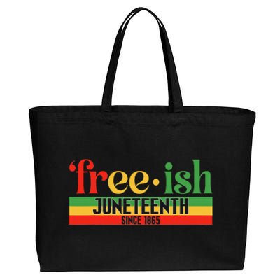 Juneteenth Freeish Since 1865 Celebration Black Month Cotton Canvas Jumbo Tote