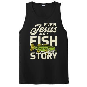 Jesus Fish Story Fisherman God Christ Fishing Christian Gift PosiCharge Competitor Tank