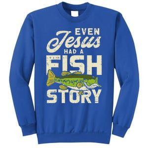 Jesus Fish Story Fisherman God Christ Fishing Christian Gift Sweatshirt