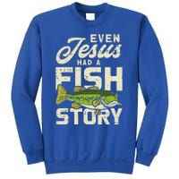 Jesus Fish Story Fisherman God Christ Fishing Christian Gift Sweatshirt