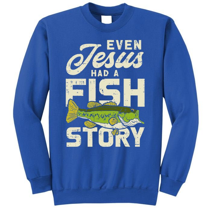 Jesus Fish Story Fisherman God Christ Fishing Christian Gift Sweatshirt