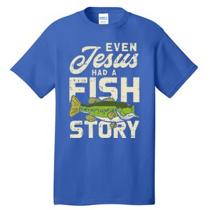 Jesus Fish Story Fisherman God Christ Fishing Christian Gift Tall T-Shirt