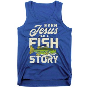 Jesus Fish Story Fisherman God Christ Fishing Christian Gift Tank Top