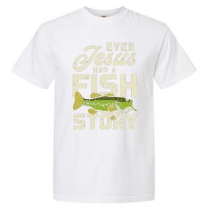 Jesus Fish Story Fisherman God Christ Fishing Christian Gift Garment-Dyed Heavyweight T-Shirt