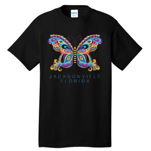 Jacksonville Florida Souvenir Butterfly Graphic Tall T-Shirt