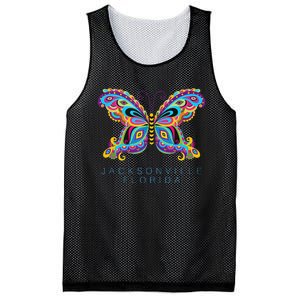 Jacksonville Florida Souvenir Butterfly Graphic Mesh Reversible Basketball Jersey Tank