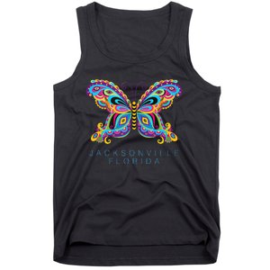 Jacksonville Florida Souvenir Butterfly Graphic Tank Top