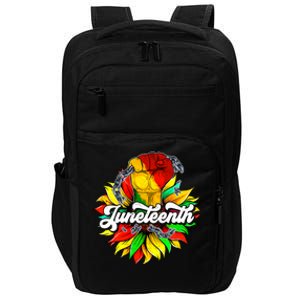 Juneteenth Fist Sunflower Black History Africa America Pride Cute Gift Impact Tech Backpack