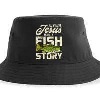 Jesus Fish Story Fisherman God Christ Fishing Sustainable Bucket Hat