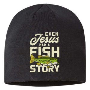 Jesus Fish Story Fisherman God Christ Fishing Sustainable Beanie