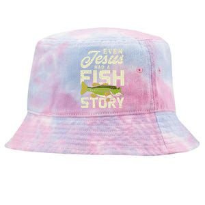 Jesus Fish Story Fisherman God Christ Fishing Tie-Dyed Bucket Hat