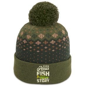 Jesus Fish Story Fisherman God Christ Fishing The Baniff Cuffed Pom Beanie