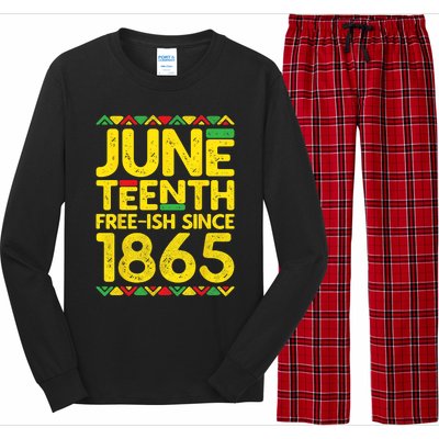 Juneteenth Freeish Since 1865 Black Pride Long Sleeve Pajama Set