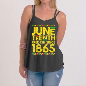 Juneteenth Freeish Since 1865 Black Pride Women's Strappy Tank