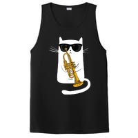 Jazz Funk Soul Cool Cute Cat Playing Trumpet PosiCharge Competitor Tank