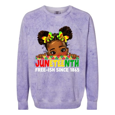 Juneteenth Freeish Since 1865 Black Freedom Day Gift Colorblast Crewneck Sweatshirt