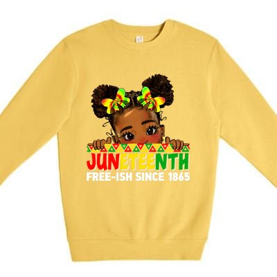 Juneteenth Freeish Since 1865 Black Freedom Day Gift Premium Crewneck Sweatshirt