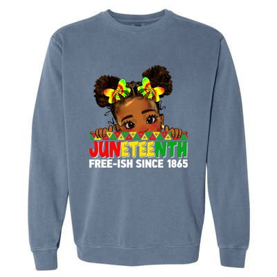 Juneteenth Freeish Since 1865 Black Freedom Day Gift Garment-Dyed Sweatshirt