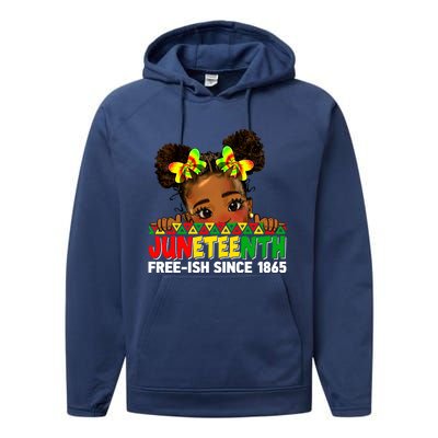 Juneteenth Freeish Since 1865 Black Freedom Day Gift Performance Fleece Hoodie