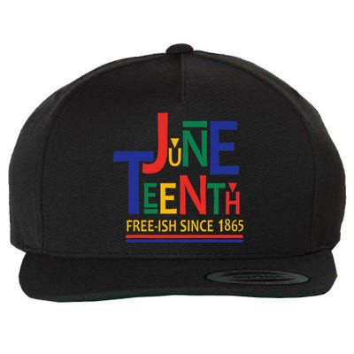 JUNETEENTH Freeish Since 1865 Melanin Ancestor Black History Wool Snapback Cap