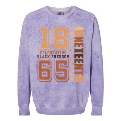 Juneteenth Freegiftish Since 1865 Black History Black Freedom Gift Colorblast Crewneck Sweatshirt