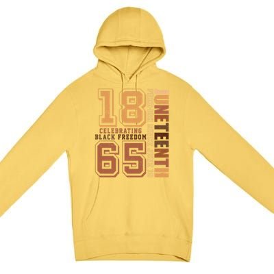 Juneteenth Freegiftish Since 1865 Black History Black Freedom Gift Premium Pullover Hoodie