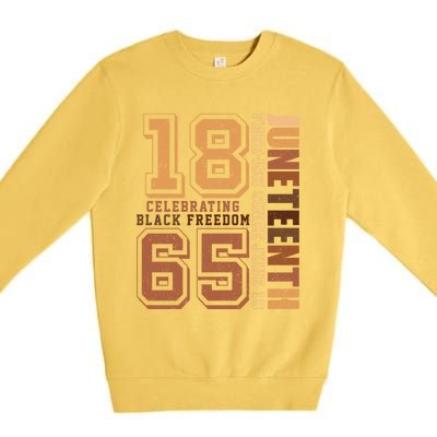 Juneteenth Freegiftish Since 1865 Black History Black Freedom Gift Premium Crewneck Sweatshirt