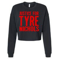 Justice For Tyre Nichols Tribute Cropped Pullover Crew