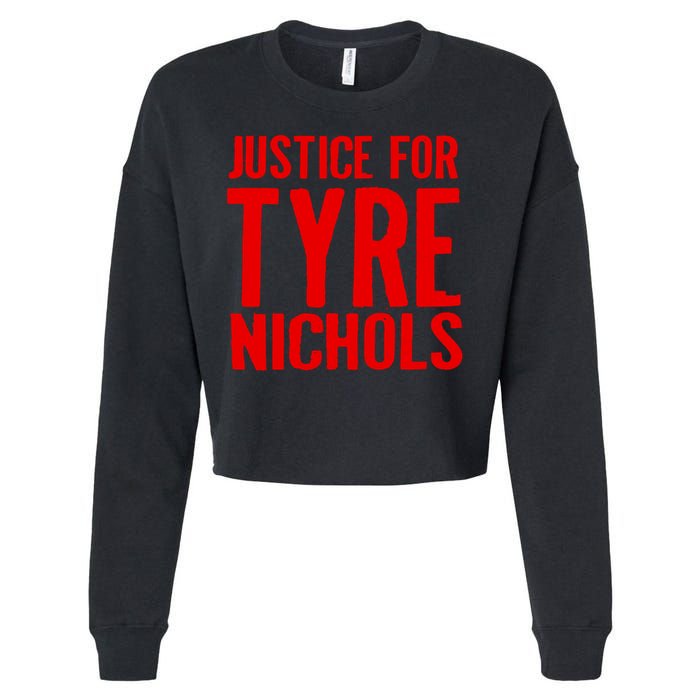 Justice For Tyre Nichols Tribute Cropped Pullover Crew