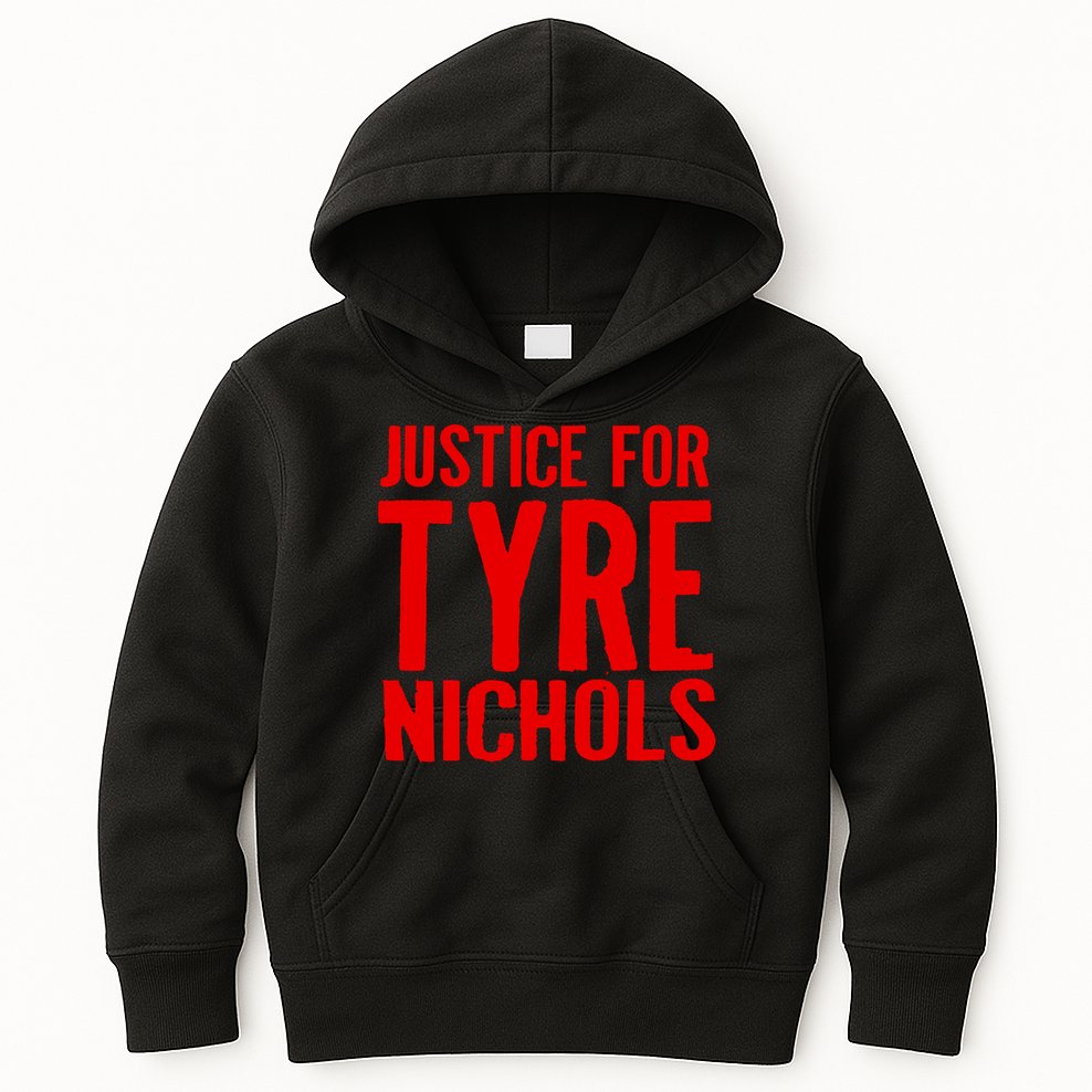 Justice For Tyre Nichols Tribute Kids Hoodie