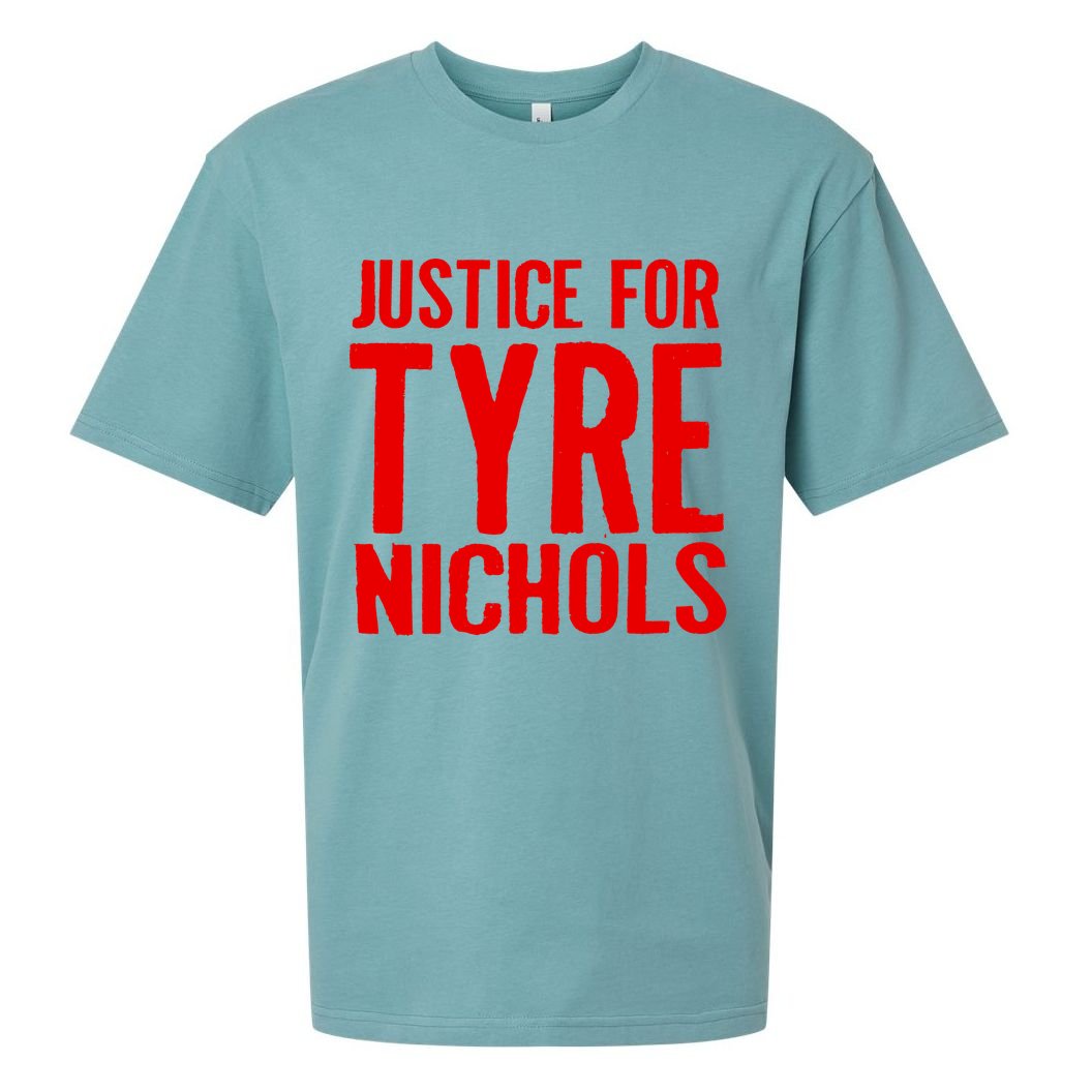 Justice For Tyre Nichols Tribute Sueded Cloud Jersey T-Shirt