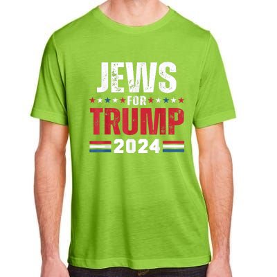 Jews For Trump 2024 American Flag Adult ChromaSoft Performance T-Shirt