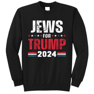 Jews For Trump 2024 American Flag Sweatshirt