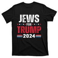 Jews For Trump 2024 American Flag T-Shirt