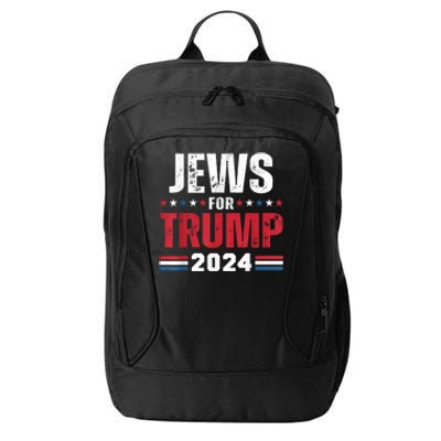 Jews For Trump 2024 American Flag City Backpack