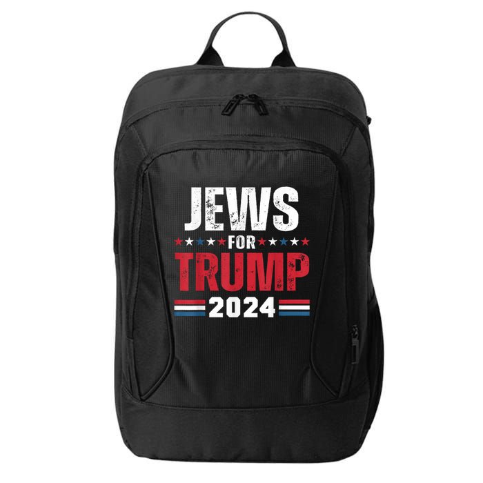 Jews For Trump 2024 American Flag City Backpack