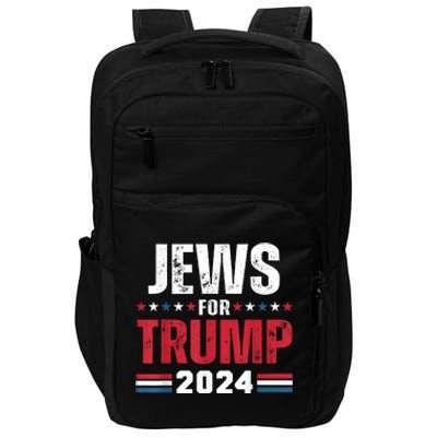 Jews For Trump 2024 American Flag Impact Tech Backpack